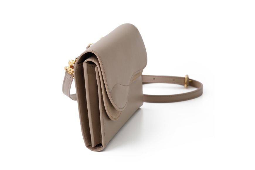 SOMES SA-17 ウォレットショルダー グレージュ [ソメスサドル 北海道 砂川市 12260908] ソメス お財布ポシェット ウォレットショルダーバッグ ブランド 日本製 本革 革 革製品 