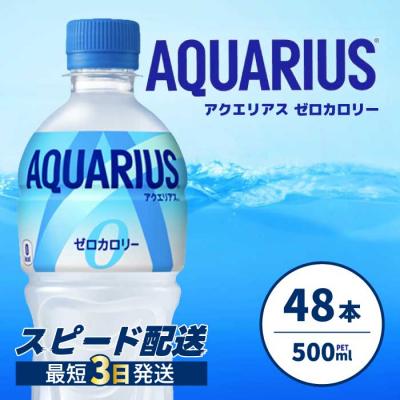 ふるさと納税 三原市 アクエリアスゼロ PET 500ml×48本(24本×2ケース) [014-021]