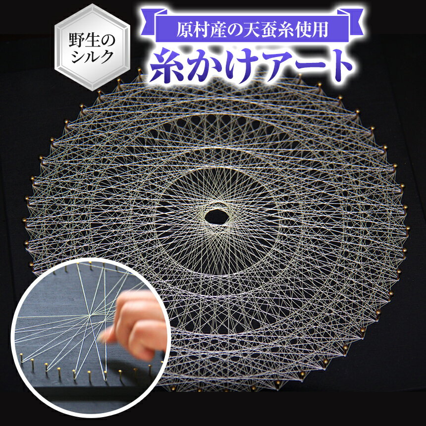 【ふるさと納税】野生のシルク 繊維のダイヤモンド 天蚕糸の糸かけアート | アート シルク 天蚕糸 信州 八ヶ岳 長野県 諏訪郡 原村