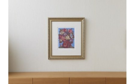 絹谷幸二版画「蒼天ふるさと薔薇」　絵画　アート　絵画　アート　絵画　アート　絵画　アート　絵画　アート　A-31  奈良 なら