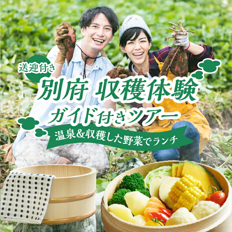 【ふるさと納税】別府市の農家で旬の野菜収穫、温泉、地獄蒸しを贅沢に満喫！ 別府 収穫体験 ガイド付き ツアー 送迎付き 体験 観光 旅行 お出かけ トラベル ランチ 昼食付き リフレッシュ リラックス カップル ファミリー 家族 夫婦 友達 子供 おすすめ 大分県 送料無料