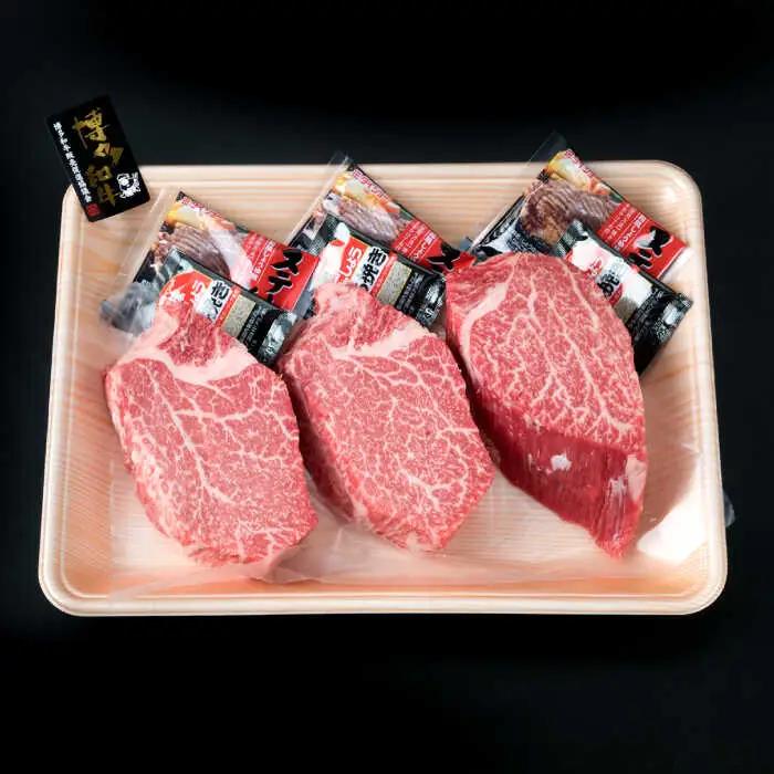 【全6回定期便】【極厚 シャトーブリアン】180g×3枚 A4ランク 博多和牛 糸島市/糸島ミートデリ工房[ACA167] ステーキ ヒレ ヒレ肉 フィレ ヘレ 牛肉 赤身 黒毛和牛 国産