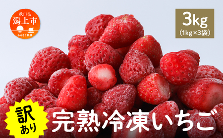 《 訳あり 》 冷凍いちご 大容量 規格外 不揃い 完熟 国産 採れたて 3kg 3袋 真空 個包装 バラ冷凍 ヘタなし 葉なし 冷凍 選べる いちご 苺 人気 送料無料【フルーツパークDETO】