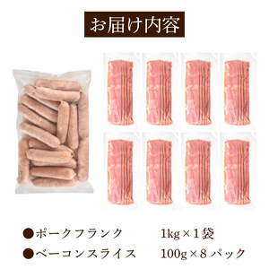 訳あり フランクフルト ベーコン 1.8kgセット ベーコンベーコン ベーコンベーコンベーコンベーコン IR