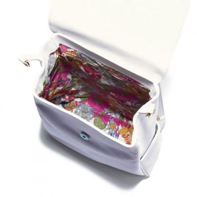 ふるさと納税 御代田町 【濱野皮革工藝】フィオーレ2wayリュックII(ホワイト×ゴールド) |  | 01