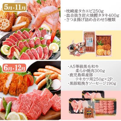 ふるさと納税 枕崎市 お肉とお魚　お楽しみ定期便　6回配送JJ10-0002 |  | 03
