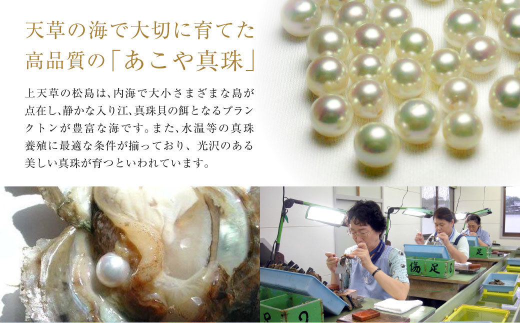上天草産 あこや 真珠 ネックレス （8.0ｍｍ珠）