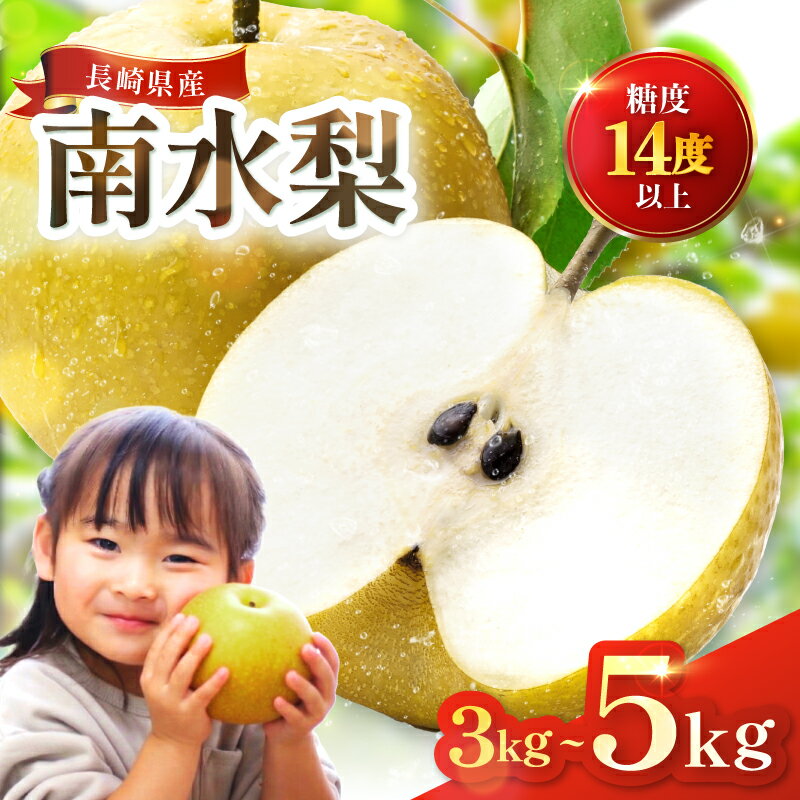【ふるさと納税】【2026年先行予約】梨 南水 糖度14度以上【選べる容量】約3kg 約5kg | 果物 くだもの フルーツ 南水梨 梨 なし ナシ 新鮮 長野県 信州 南信州 飯田市 AR14 AR15