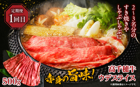 【3か月定期便】高千穂牛ヘルシー定期便 高千穂牛 牛肉 肉 お肉 定期便 定期 国産牛 ブランド牛 黒毛和牛 和牛 ウデ ウデスライス 上モモ モモ 赤身 赤身ブロック すき焼き しゃぶしゃぶ 国産 