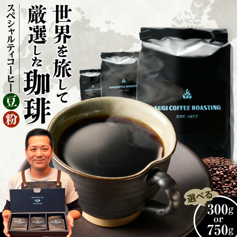 【ふるさと納税】ローストマスター 焙煎 おすすめ 厳選 世界の スペシャルティ コーヒー 3種類 詰め合わせ【内容量選択：100g×3袋《計300g》 or 250g×3袋《計750g》】【挽き方をお選びいただけます】珈琲豆 挽き方 豆 粗挽き 中挽き 細挽き エスプレッソ 自家焙煎