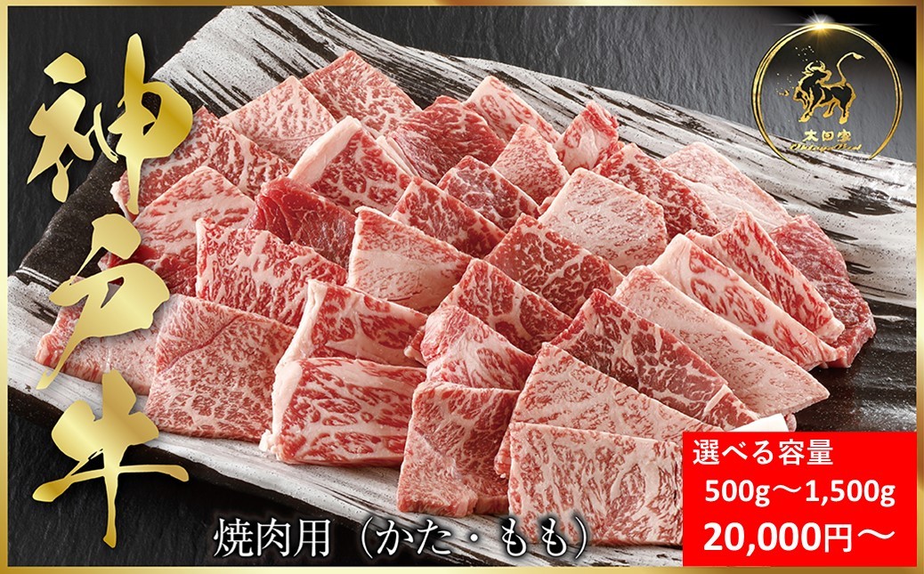 
                  選べる容量 500g～1,500g 神戸牛 焼肉用 (ASGY2)  ふるさと納税 牛肉 ブランド和牛 国産 和牛 神戸牛 神戸ビーフ 焼肉  バーベキュー かた もも 太田家 兵庫県 神戸 但馬 朝来 朝来市 
                