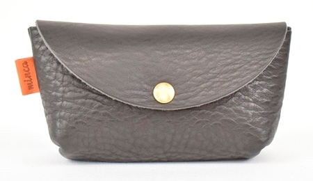 【全6色】栃木レザー ミニポーチ02S　小物入れ ピルケース/Pouch　02/S/ブラック/minca　428