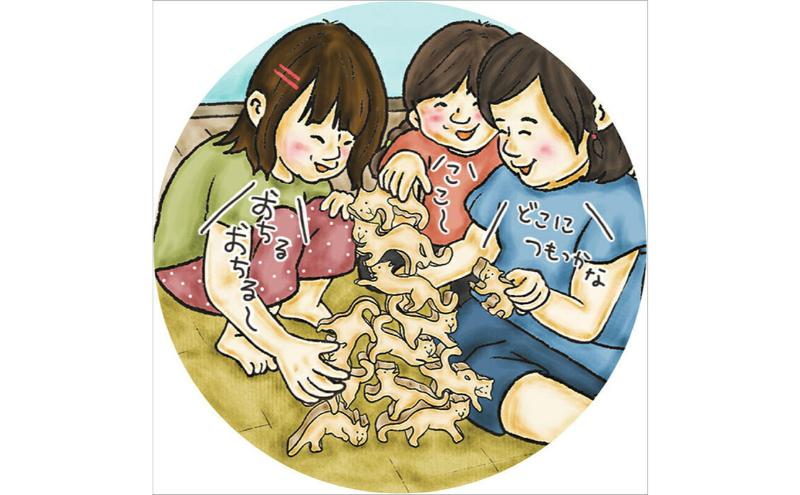 木のおもちゃ/猫の自由積み木 象のサーカスセット psc 知育玩具 誕生祝い 6ヶ月 7ヶ月 8ヶ月 9ヶ月 10ヶ月 1歳 1歳半 誕生日ギフト 出産祝い 男の子 女の子 木工職人手作り 木育 木製