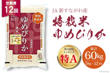 12回 定期便 JA新すながわ産 特栽米ゆめぴりか 5kg×12回 総計60kg [ホクレン商事 北海道 砂川市 12260741]