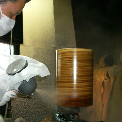 ふるさと納税 和歌山市 木目塗り ダストBOX ひのき杢 ナチュラル M 6.8L 2個セット おしゃれな木目調ごみ箱 |  | 03