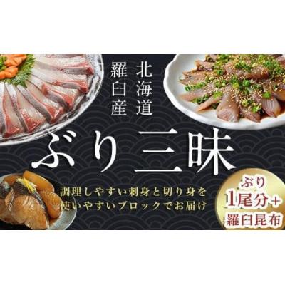 ふるさと納税 羅臼町 ぶり三昧(3)【1尾分】小分け真空パック/羅臼昆布【北海道羅臼町】