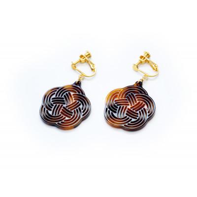 ふるさと納税 長崎市 《Mizuhiki シリーズ》Plum Knot イヤリング |  | 01