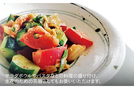 【美濃焼】織部スパイラルの平鉢 MLセット【buzan 武山窯】和 モダン おしゃれ かっこいい 上品 おもてなし 食器 皿 お皿 プレート ソーサー ケーキ皿 取り皿 ランチ カフェ ティータイム 