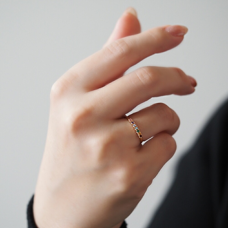 レインボー　K10YG　アミュレットリング（10305H15）K05005-F