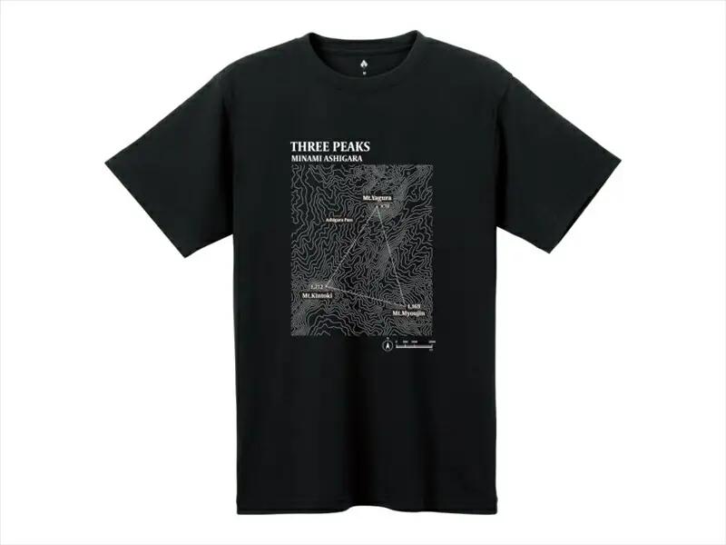 モンベルTシャツ 南足柄市オリジナルデザイン（等高線）＜ブラック/S＞【 神奈川県 南足柄市 】