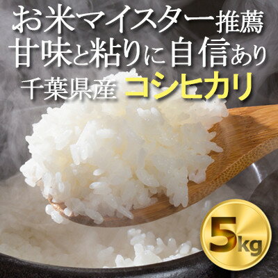 【ふるさと納税】【令和7年産　新米】千葉県産　コシヒカリ 精米5kg お米マイスター厳選/推奨 甘味と粘りに自信あり【1666684】