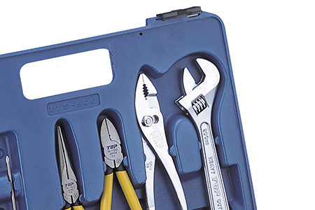 [トップ工業] DIYにも便利 家庭用工具16点セット （工具セット）日曜大工 家庭常備工具【044P001】
