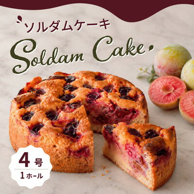 【ふるさと納税】すもも丸ごとケーキ 山梨市産ソルダムをふんだんに使用した贅沢なフルーツケーキ 4号 1ホール【配送不可地域：離島】【1745000】