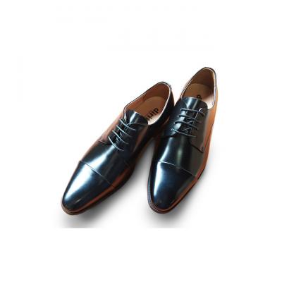 ふるさと納税 新潟市 0324牛革 ストレートチップビジネスシューズ5501BL サイズ25.5cm[54077099]