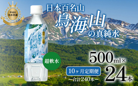 水《定期便10か月》500ml × 24本 ミネラルウォーター 軟水