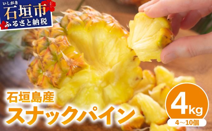 【2026年4月中旬発送】訳あり 石垣島産 スナックパイン 約4kg（4～10個）KP-01 | ふるさと納税 パイナップル 産地直送 フルーツ 果物 パイン 石垣 沖縄 沖縄県石垣市 石垣島