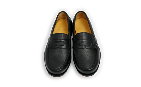 Coshaer 革靴 ローファー マッケイ製法 Vibram  日本製 ファッション 靴 ブラック メンズ インソール CS1320 Suffle 25.5cm