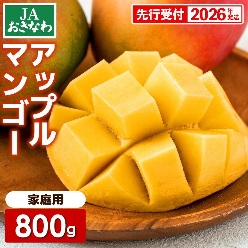 【ふるさと納税】【先行受付】【2026年発送】JAおきなわの産直アップルマンゴー 約800g　2~4玉入り【ご家庭用・白箱】- 先行予約 沖縄 産地直送 南国フルーツ 旬の味覚 家庭用 オススメ 沖縄県 八重瀬町