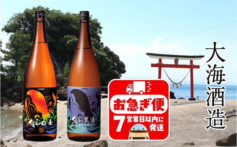 
B2-25179／くじらのボトル 麦焼酎 1800ml×2本セット
