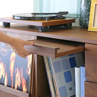 ふるさと納税 筑後市 本棚  レッチェ 180マガジンレコードラック ウォルナット【10年保証】【高野木工】 |  | 03