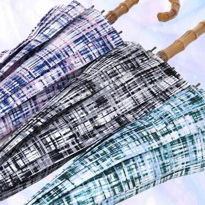 ふるさと納税 田原本町 レディース 晴雨兼用傘 長傘 531701 麻プリント 手開き 12本骨 日本製 ブルーXピンク |  | 01