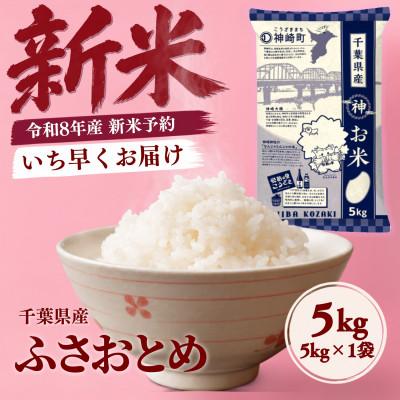 ふるさと納税 神崎町 【新米先行予約】令和8年産 ふさおとめ 5kg(5kg×1袋) 千葉県神崎町産 白米 9月上旬発送