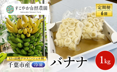 バナナ グロスミッシェル種 千葉市産 冷凍 バナナ【1kg】【定期便6回】