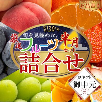 ふるさと納税 坂出市 【2027年7月上旬より順次発送】【御中元ギフト/熨斗対応】厳選フルーツ詰合せ(半月セット)