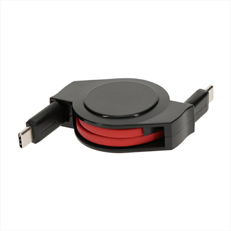 【ふるさと納税】 Owltech(オウルテック) PD60W巻き取り式USB TypeC TypeC ケーブル ブラックレッド1.2mOEC-CBR2CC12-BKRE 【スマホ タブレット 充電ケーブル タイプc ケーブル 家電 ガジェット 海老名市 】