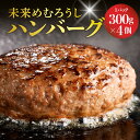 【ふるさと納税】 未来めむろうし ハンバーグ 300g ×4個 冷凍 国産 和牛 牛肉 ビーフ 加工食品 加工品 惣菜 おかず パック セット 贈り物 ギフト お取り寄せ 北海道 十勝芽 室町