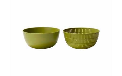 米とぎにも使える ザル ボウル グリーン ／ キッチン用品 調理器具 耐熱 電子レンジ対応 食洗機対応 ライクイット like-it 奈良県 葛城市【like029】_イメージ2