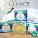 【ふるさと納税】＜うちぬき愛媛石鹸 5個＞※翌月末迄に順次出荷します。せっけん 固形 熟成 洗顔用 美容 40％が保湿剤 化粧品 スキンケア カモミールの香り クリーミー 枠練り 防腐剤 鉱物油 着色料 香料 石油系界面活性剤 不使用 ミツボシ 三星食品 西条市【常温】