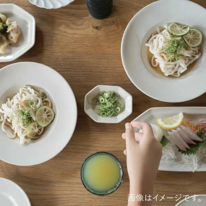 【波佐見焼】八角豆皿 ミルク色 2枚セット 食器 皿【イロドリ】[KE41] 波佐見焼