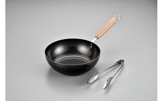 炒め鍋24cm 燕製高級トング付 FC012258