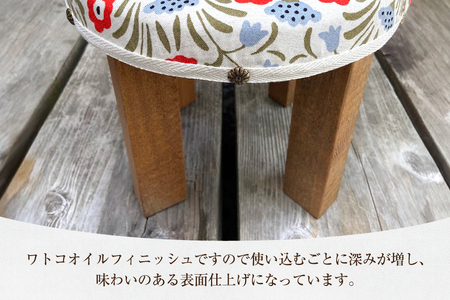 【選べる2つのデザイン】まるスツール レッド