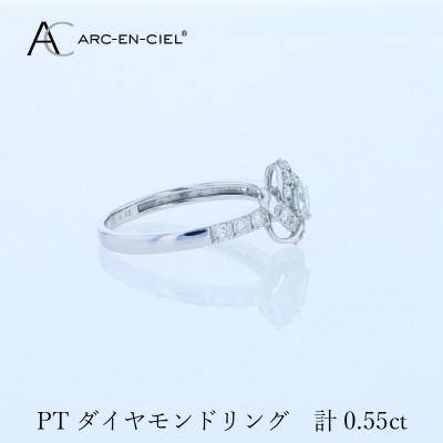 ふるさと納税 泉佐野市 ARC-EN-CIEL PTダイヤリング 計0.55ct【鑑別書付き】サイズ『13号』 J057-4 |  | 01
