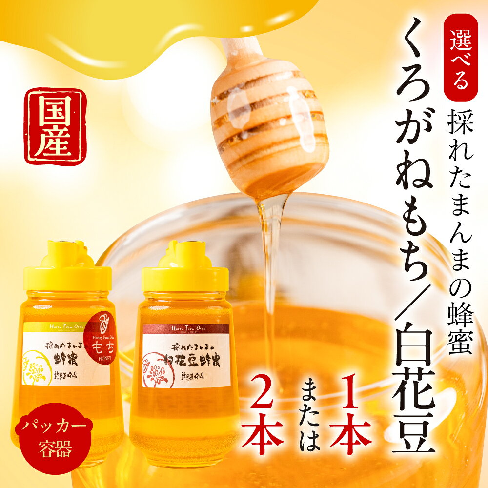 【ふるさと納税】 国産純粋はちみつ【選べるセット！】くろがねもち蜂蜜 450g 白花豆蜂蜜☆液だれしにくいパッカー容器入り☆ 蜂蜜 ハニー ボトル入り 非常食 防災 岐阜県 大垣市