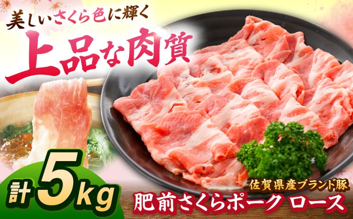 
                  肥前さくらポーク ロース 500g × 10パック 計 5kg| 豚肉 ロース 国産 小分け  しゃぶしゃぶ 豚 大容量 | 吉野ヶ里町/上場食肉 [FDQ005]
                