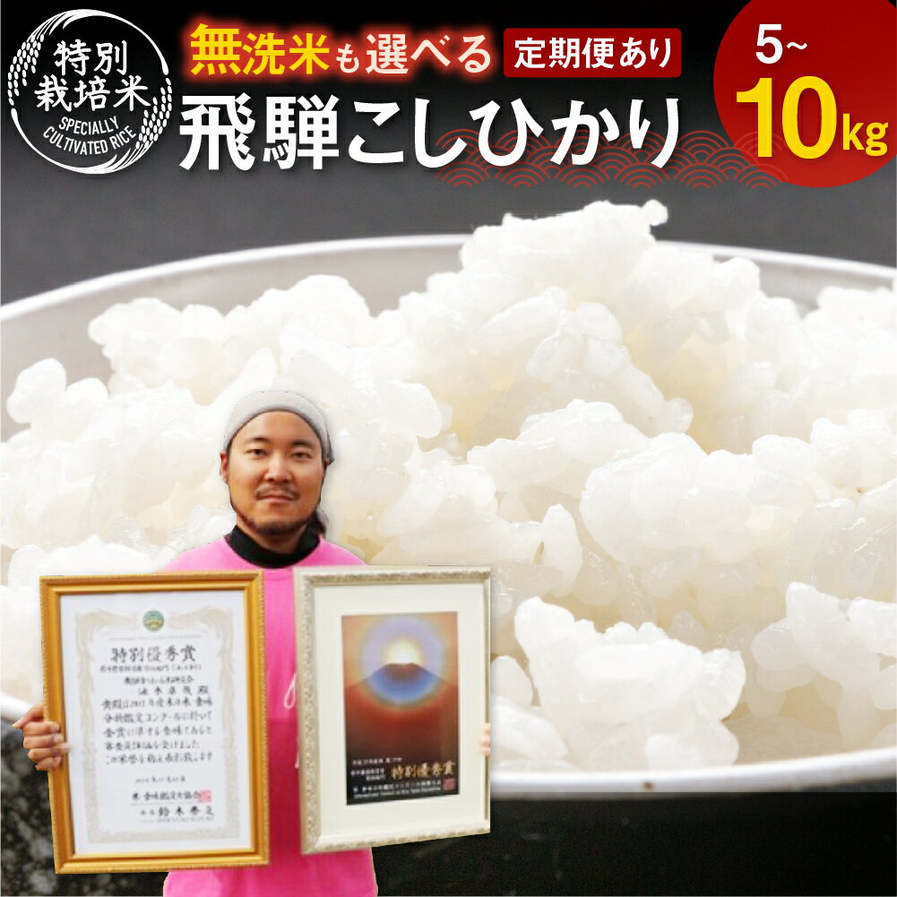 【ふるさと納税】《先行予約》令和7年産 令和8年産 こしひかり 5kg 10kg 定期も選べる 食味コンクール金賞受賞農家こだわりのお米 池本農園 精白米 無洗米 訳あり コメ 定期便 6か月 30kg 60kg 定期 白米 米 お米 特A 飛騨市 金賞受賞 新米 在庫追加 [Q1838x]