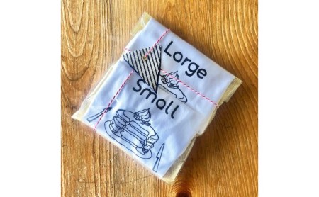 2人兄弟姉妹でおそろい/パンケーキ Small×Large プリント/ Tシャツ2枚組ギフトセット【出産祝い・誕生日・ギフト・プレゼント】 110cm×120cm